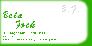bela fock business card