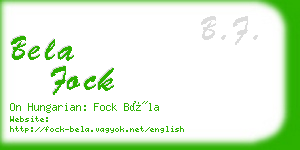 bela fock business card